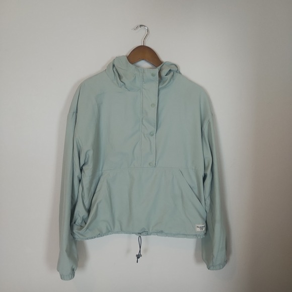Bearpaw Outdoors Jackets & Blazers - Bearpaw Outdoors Pastel Green Lightweight Hooded Half Zip Jacket Size M Sporty